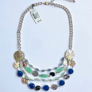 NWT Talbots Blue, Turquoise, & Silver Necklace